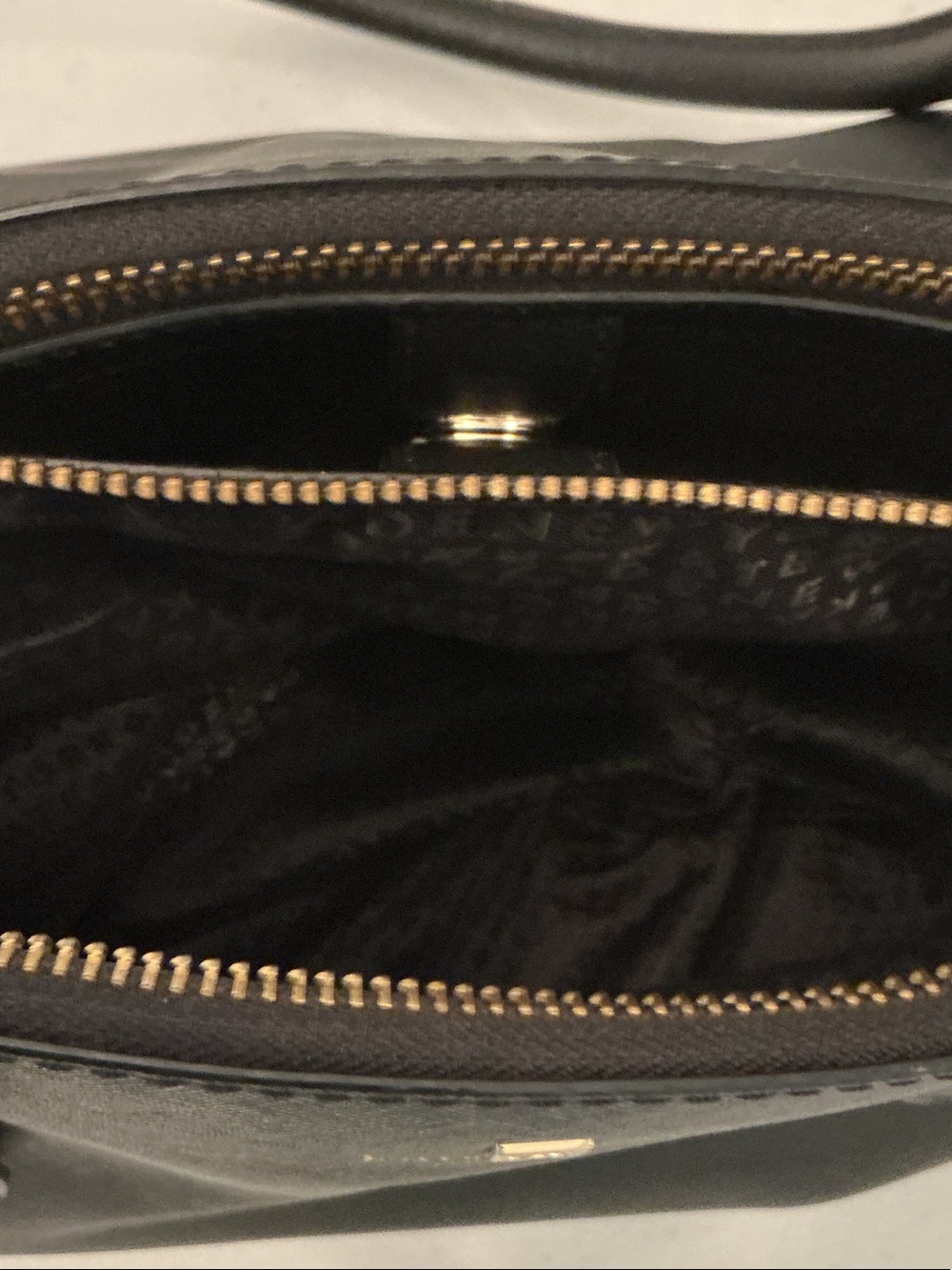 kate spade Black Leather Satchel with Gold Logo - Picture 6 of 9